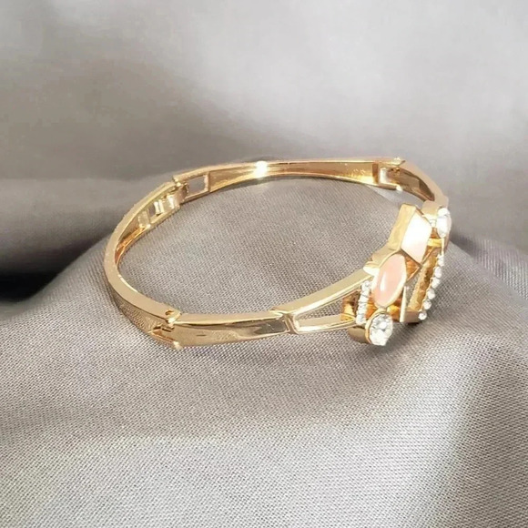 Goldtone Crystal Bracelet - Picture 2 of 4